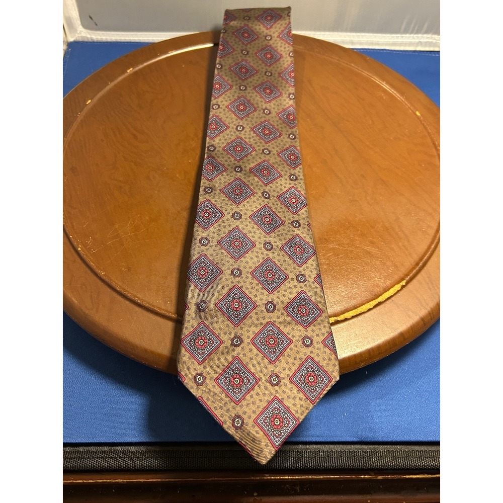 John Henry Multicolor Men's‎ 100% Silk Tie Geometric Necktie